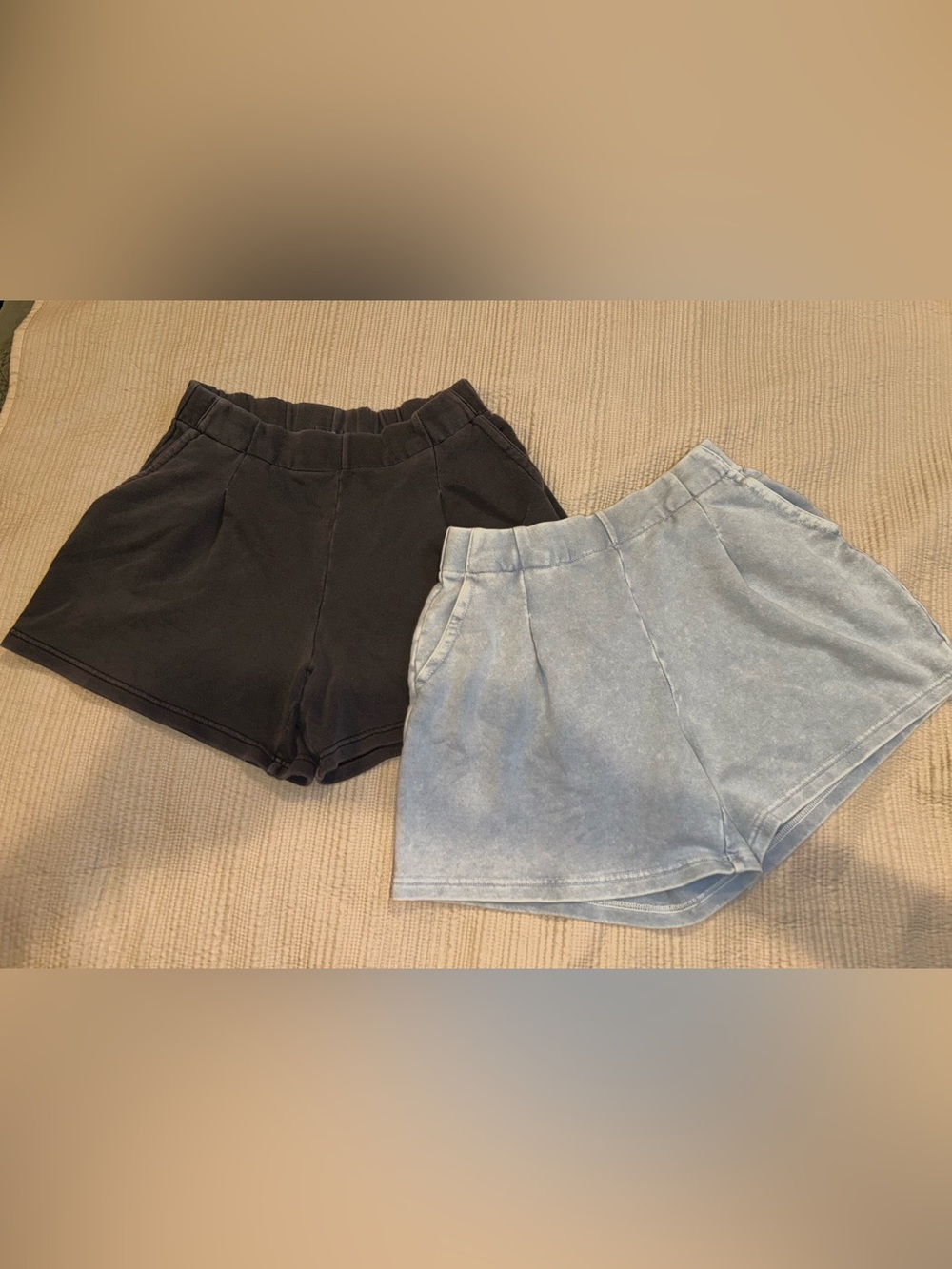 aerie Lounge Shorts Bundle in Light Blue and Black